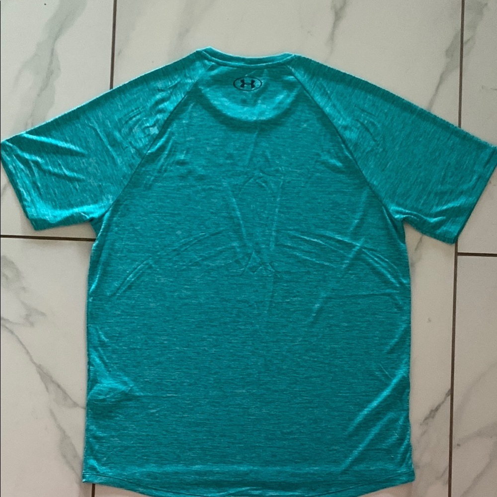 Under Armour Men's Teal Short Sleeve Tee - Picture 3 of 5